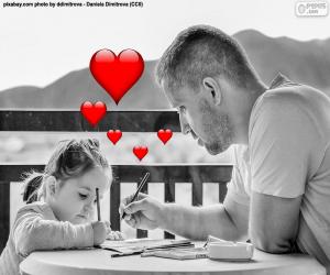 пазл Отец живописи с дочерью